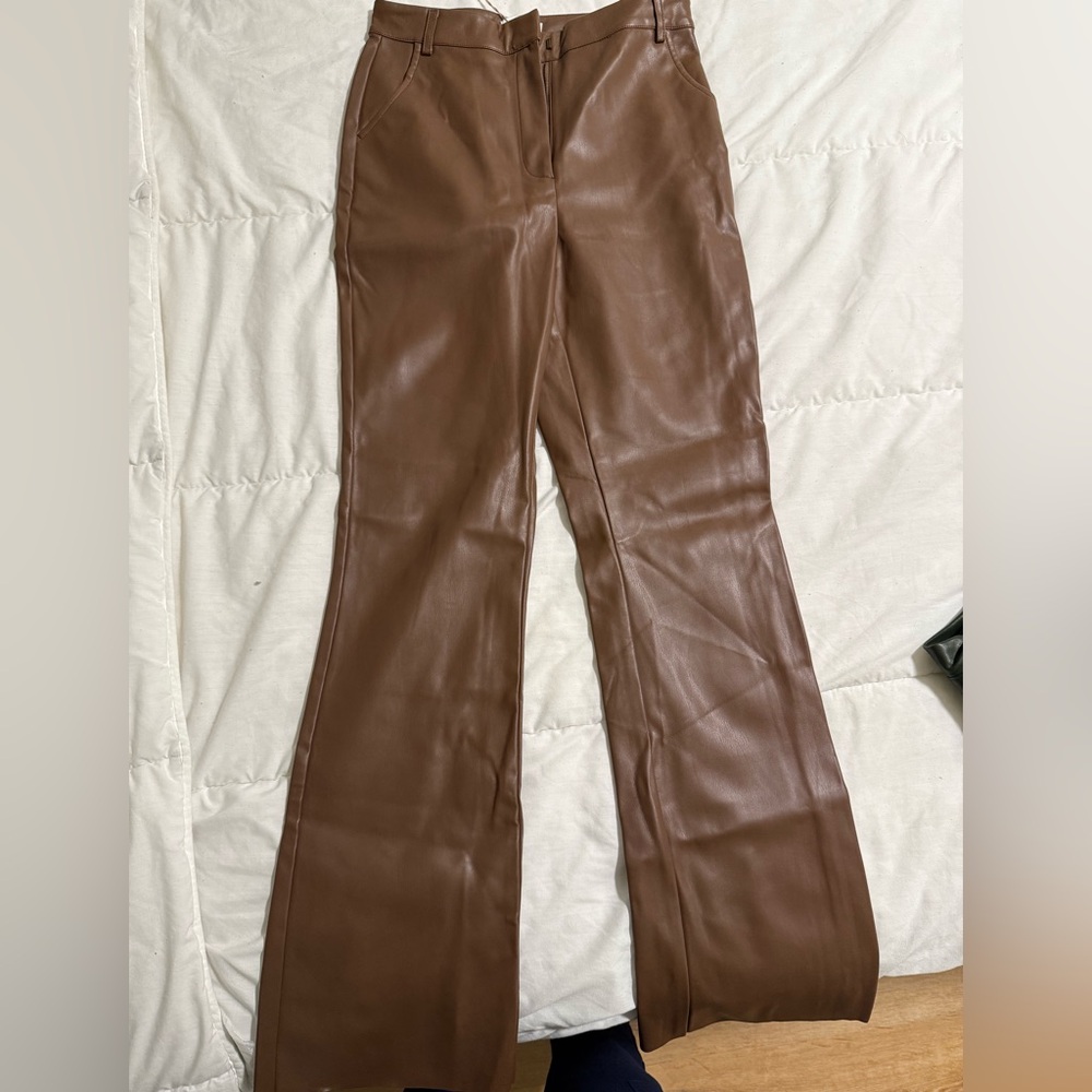 Meshki Tyra Leather Pants - Chocolate
